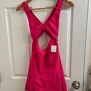 NWT Free People free-est Veranda Sleeveless Valentine Pink Mini Dress Size Small
